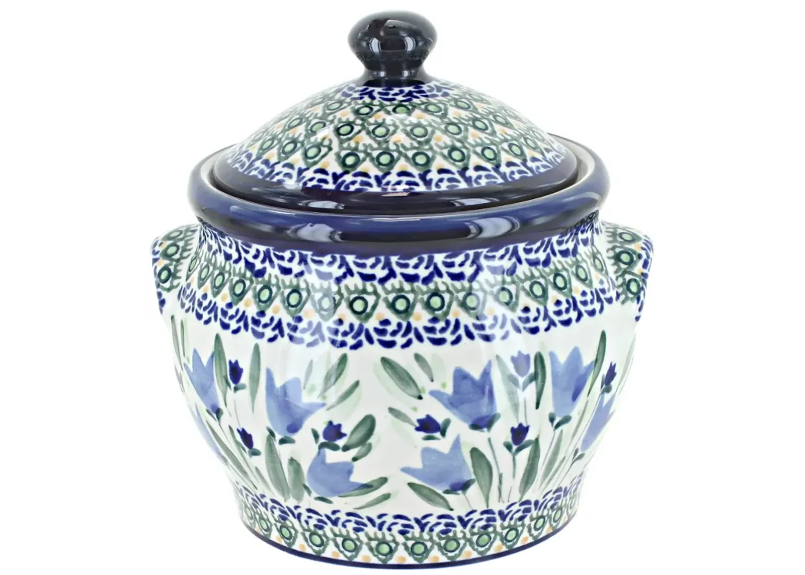 Blue Rose Polish Pottery Fantasy Medium Canister