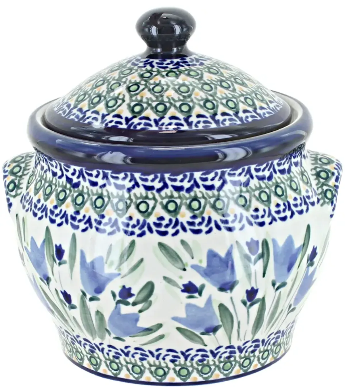 Blue Rose Polish Pottery Fantasy Medium Canister