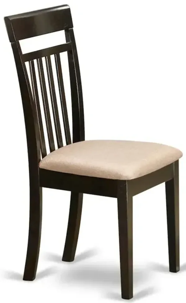 CAC-CAP-C Capri slat back Chair for dining room with Fabric Seat