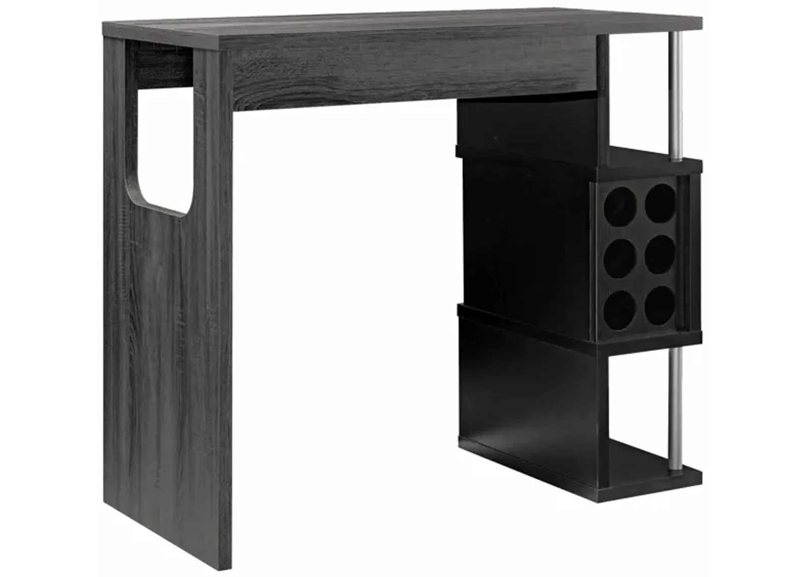 Bar Table Distressed Grey Black