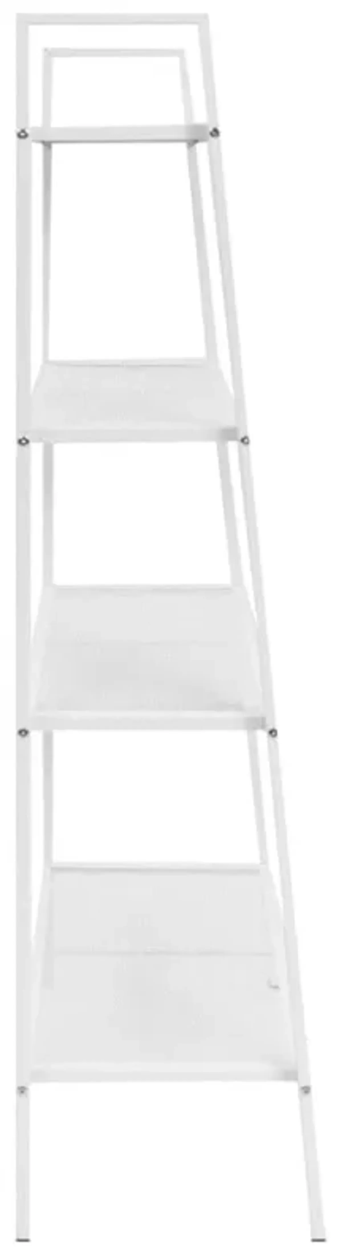 vidaXL Ladder Bookcase 4 Tiers Metal White