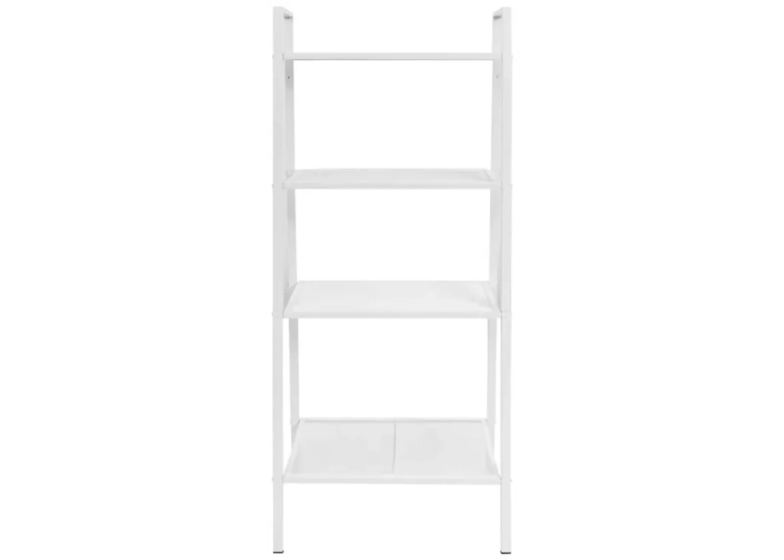 vidaXL Ladder Bookcase 4 Tiers Metal White