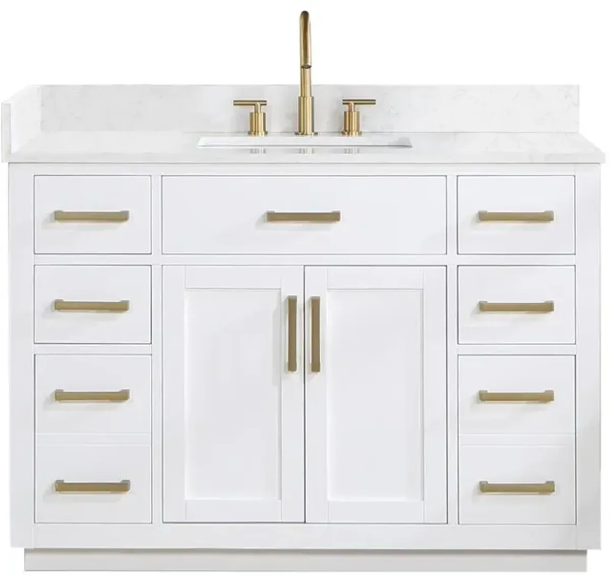 Altair 48 Single Bathroom Vanity in White without Mirror