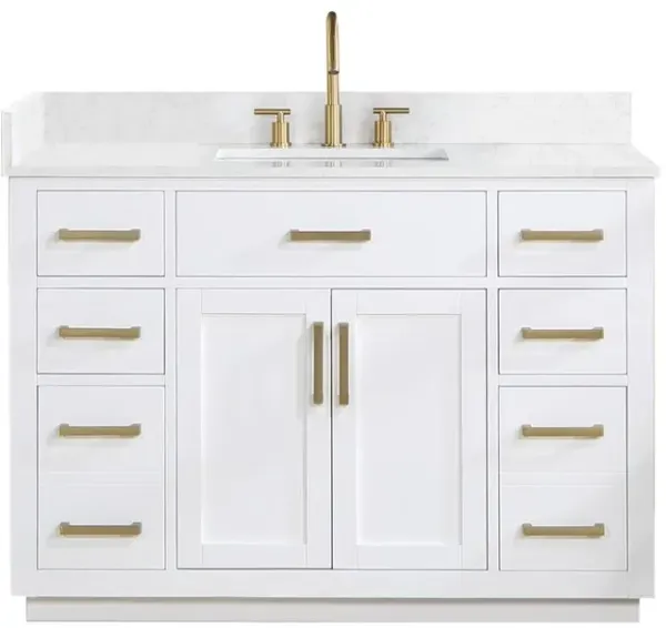 Altair 48 Single Bathroom Vanity in White without Mirror