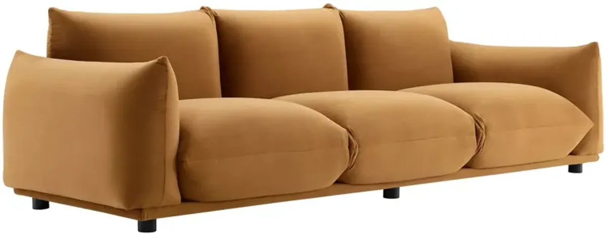 Copious Performance Velvet Sofa Brown EEI-5470-COG