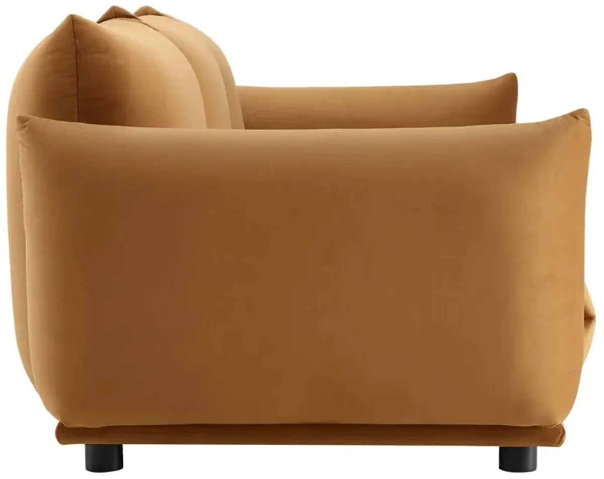 Copious Performance Velvet Sofa Brown EEI-5470-COG