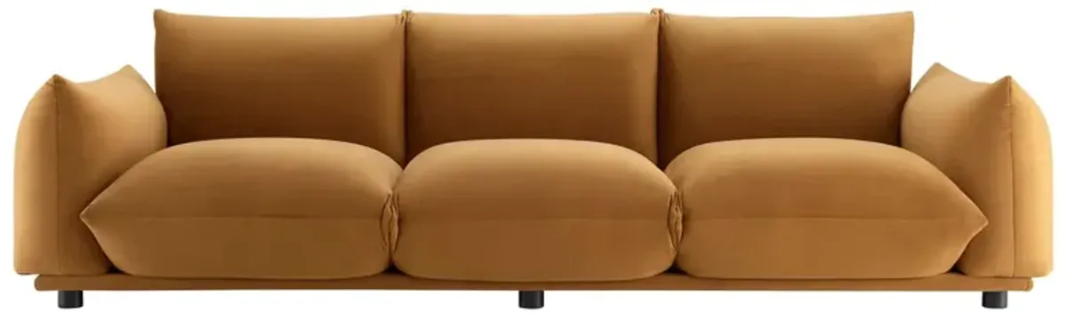 Copious Performance Velvet Sofa Brown EEI-5470-COG