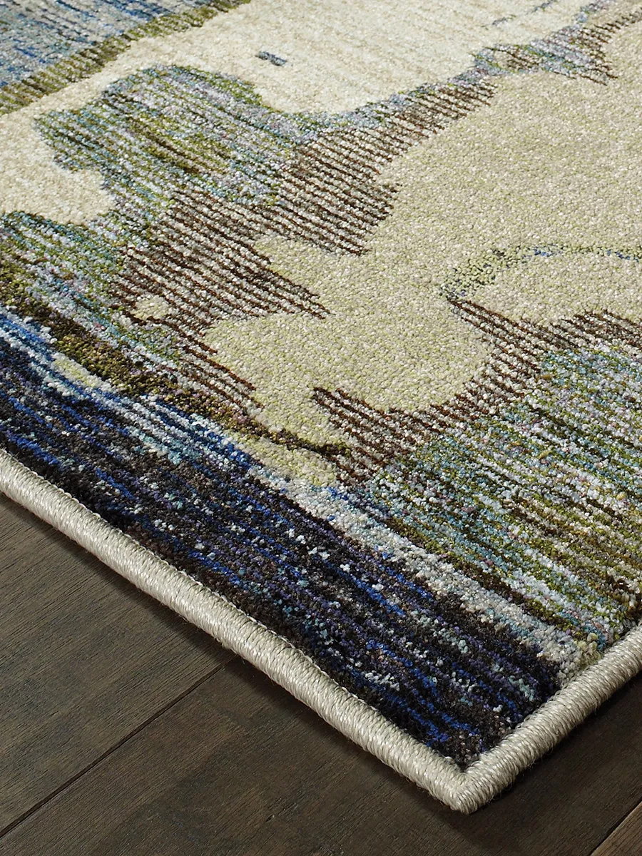 Evolution 2'3" x 8' Blue Rug