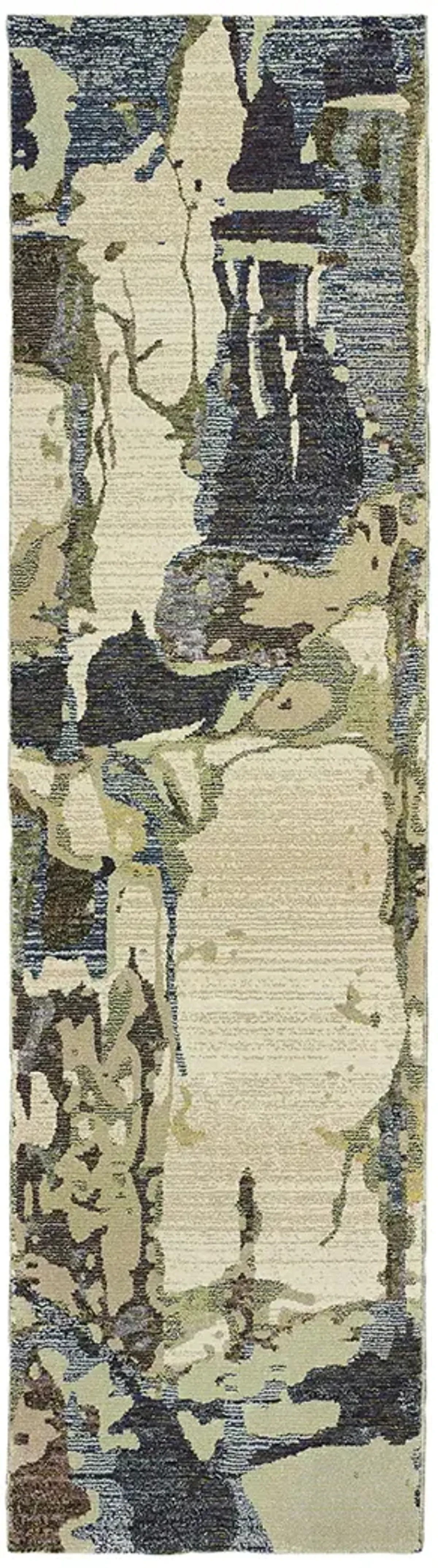 Evolution 2'3" x 8' Blue Rug