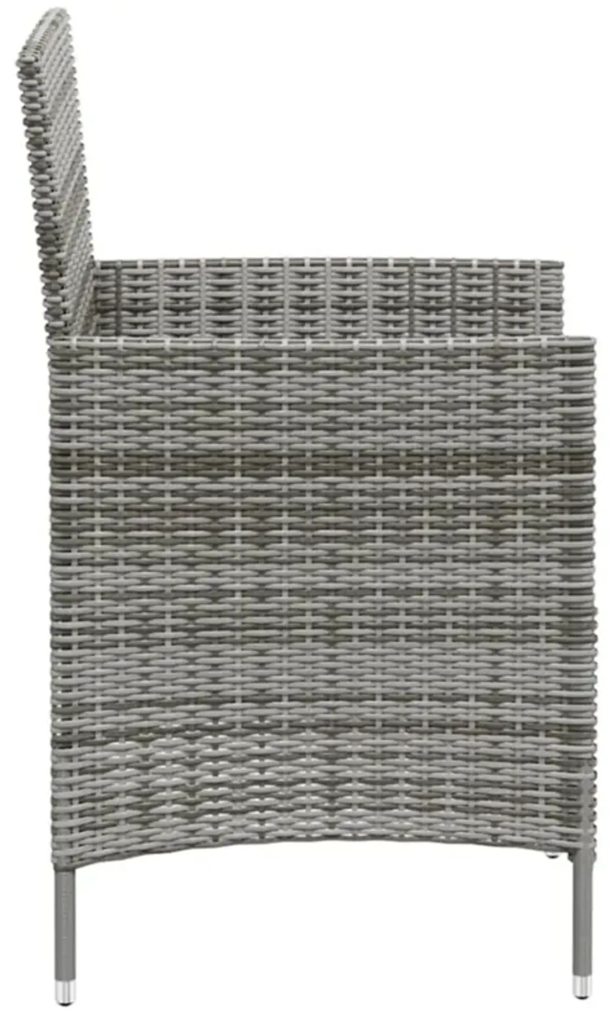 vidaXL Patio Chairs with Cushions 2 pcs Poly Rattan Gray