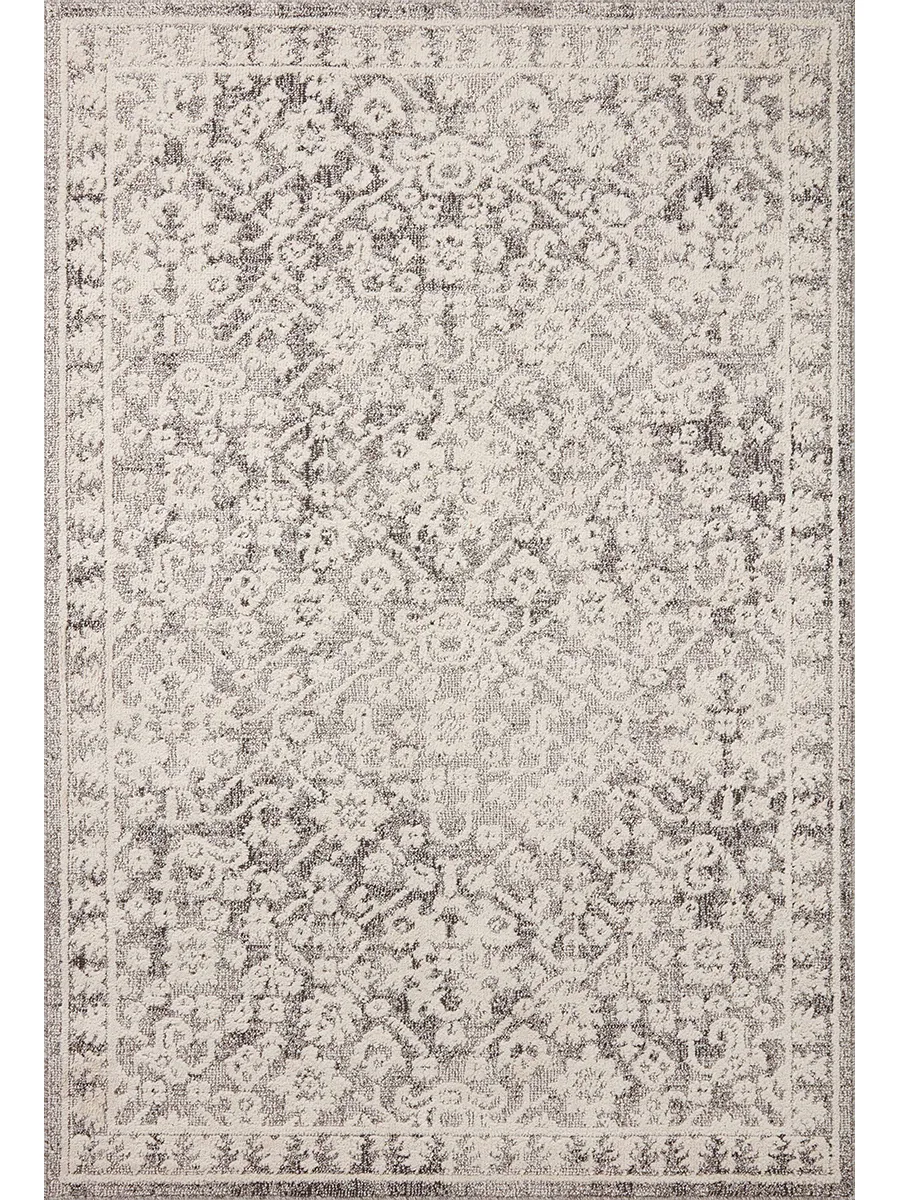 Gigi Grey/Ivory 4'0" x 6'0" Accent Rug by Magnolia Home by Joanna Gaines x Loloi