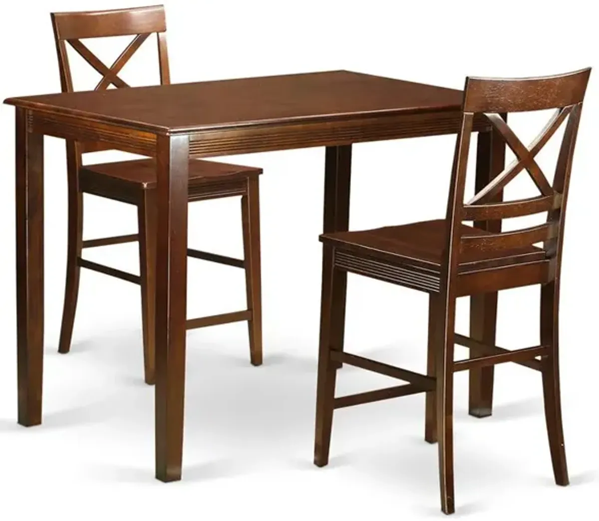 East West Furniture 3  Pc  Dining  counter  height  set-  high  Table  and  2  Dining  Chairs.