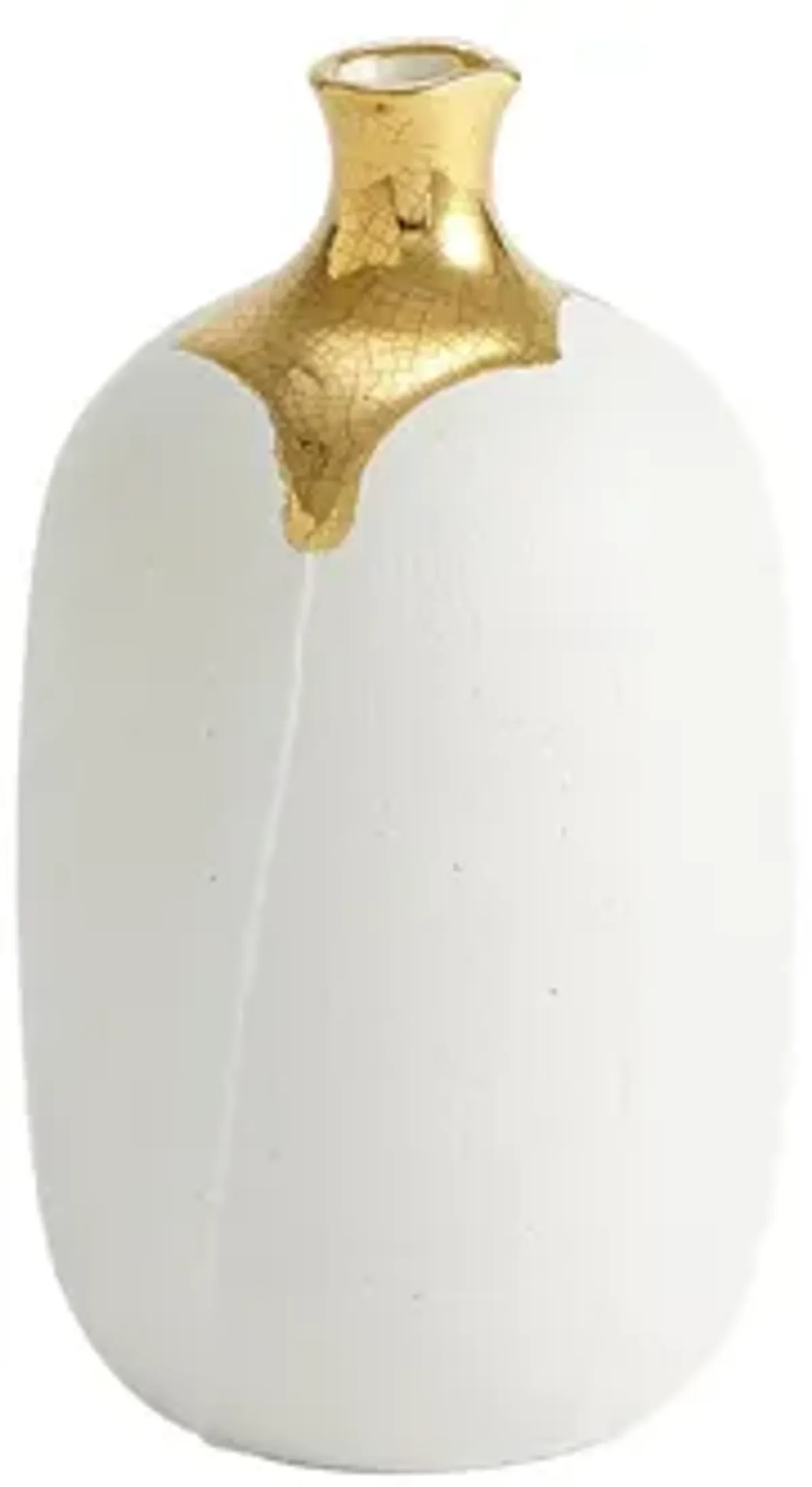 Dipped small Golden Crackle Vase