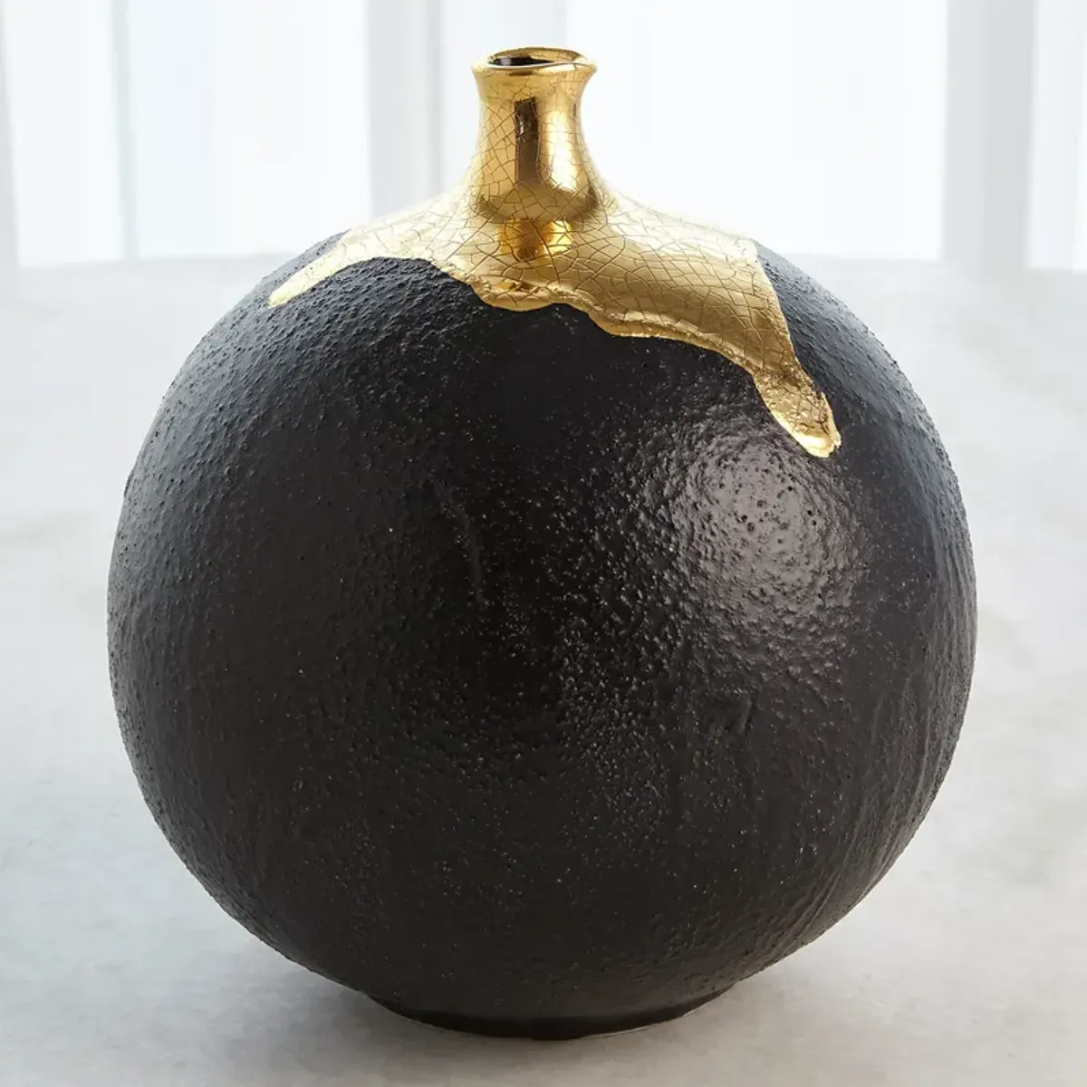 Dipped Golden Crackle Vase