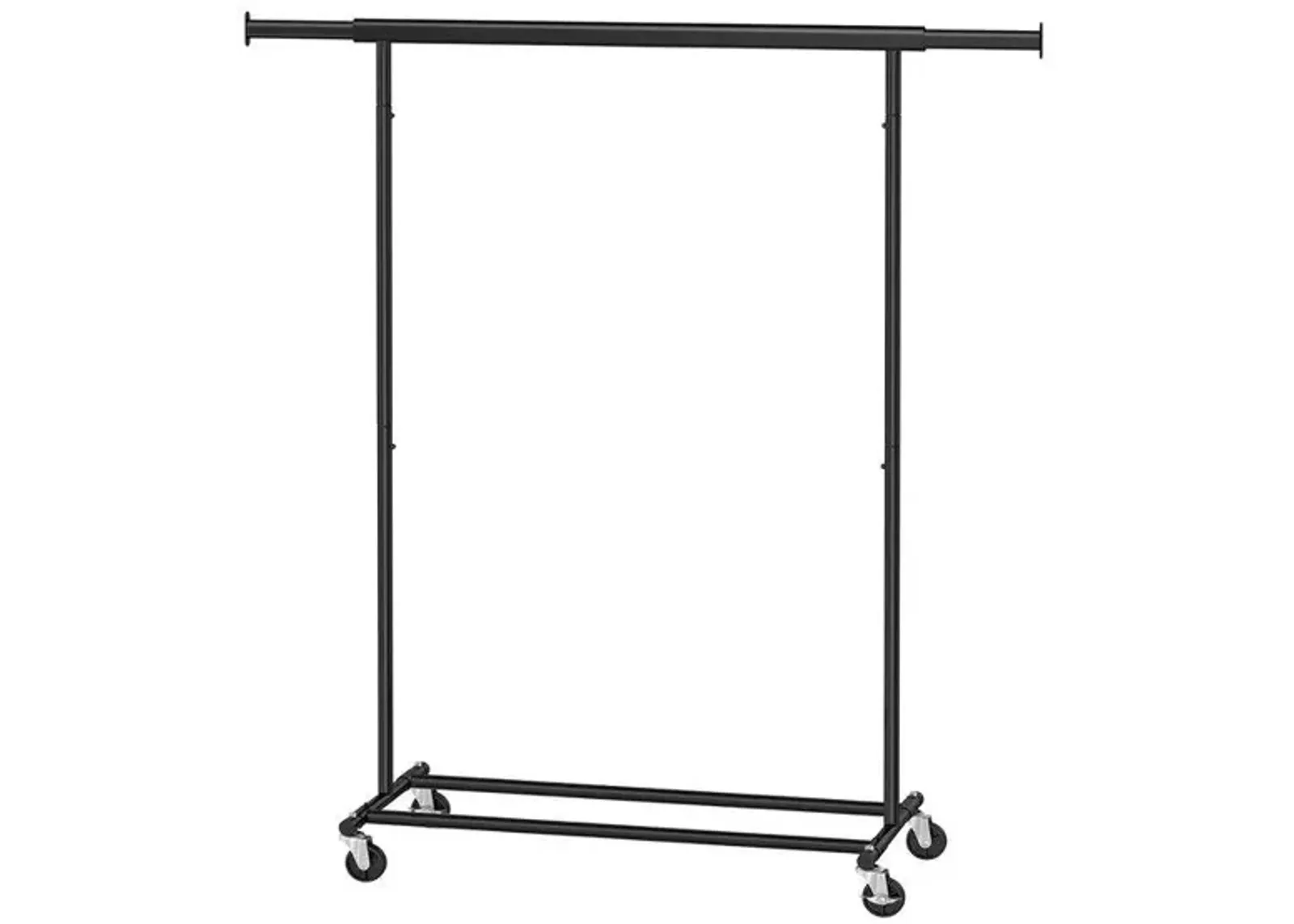 Heavy Duty  Metal Garment Rack Clothes Hanging Bar on Lockable Wheels