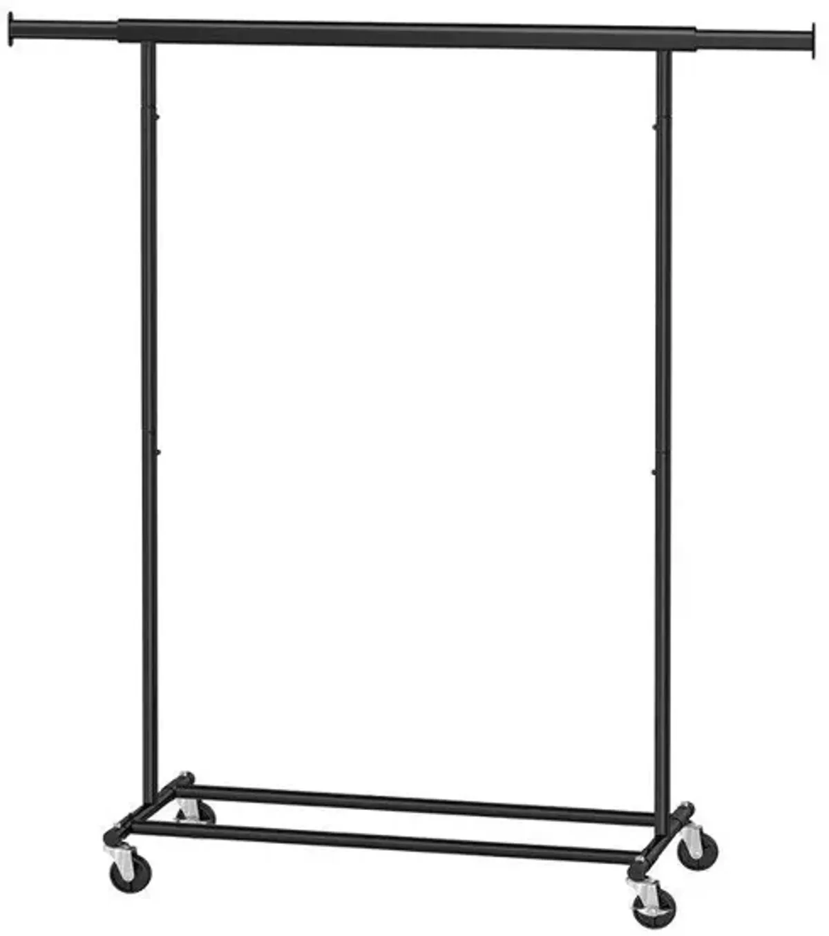 Heavy Duty  Metal Garment Rack Clothes Hanging Bar on Lockable Wheels