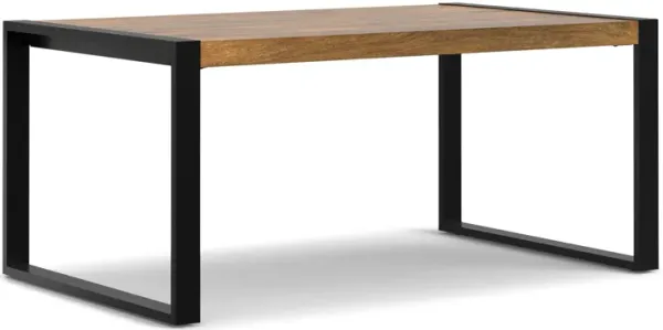 McKenzie 66 inch x 40 inch Rectangle Modern Industrial Dining Table in Light Tobacco