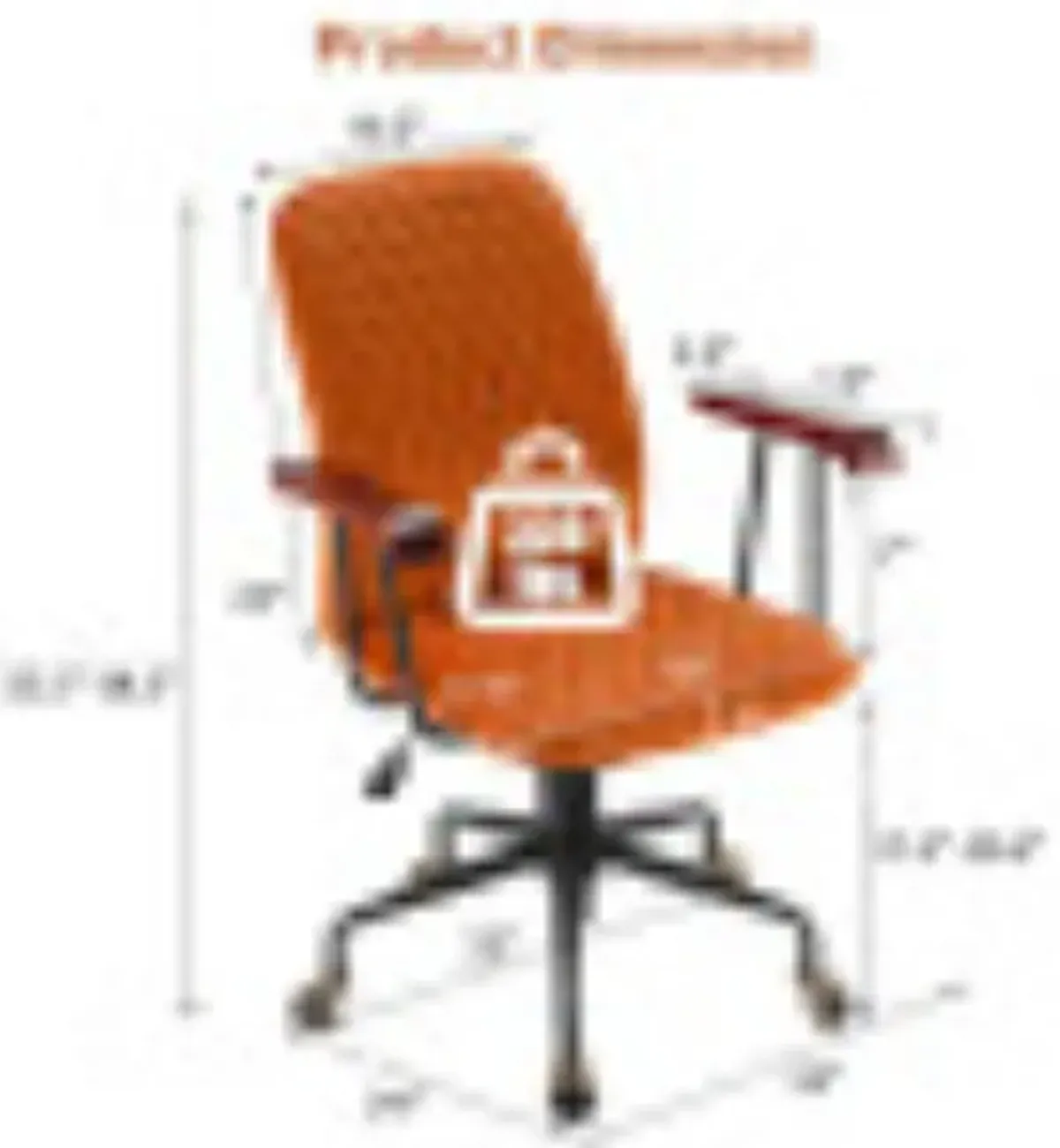 Hivvago Velvet Home Office Chair with Wooden Armrest