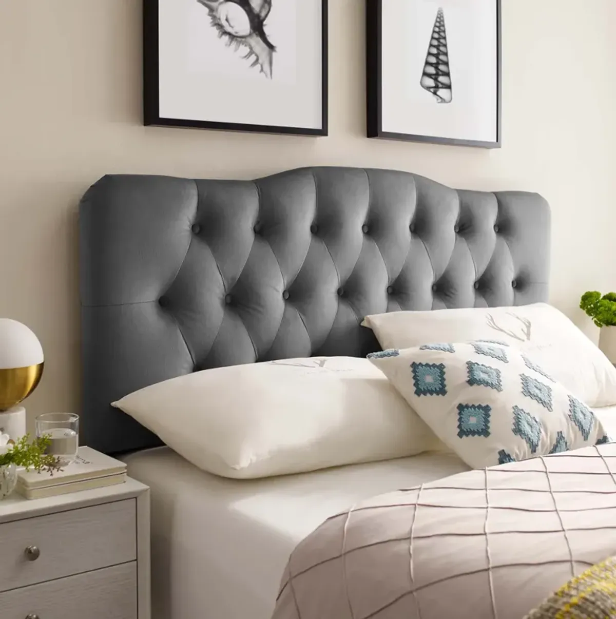 Modway - Annabel Queen Diamond Tufted Performance Velvet Headboard