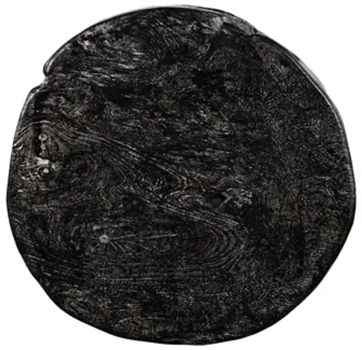 Black Wash Round Stool