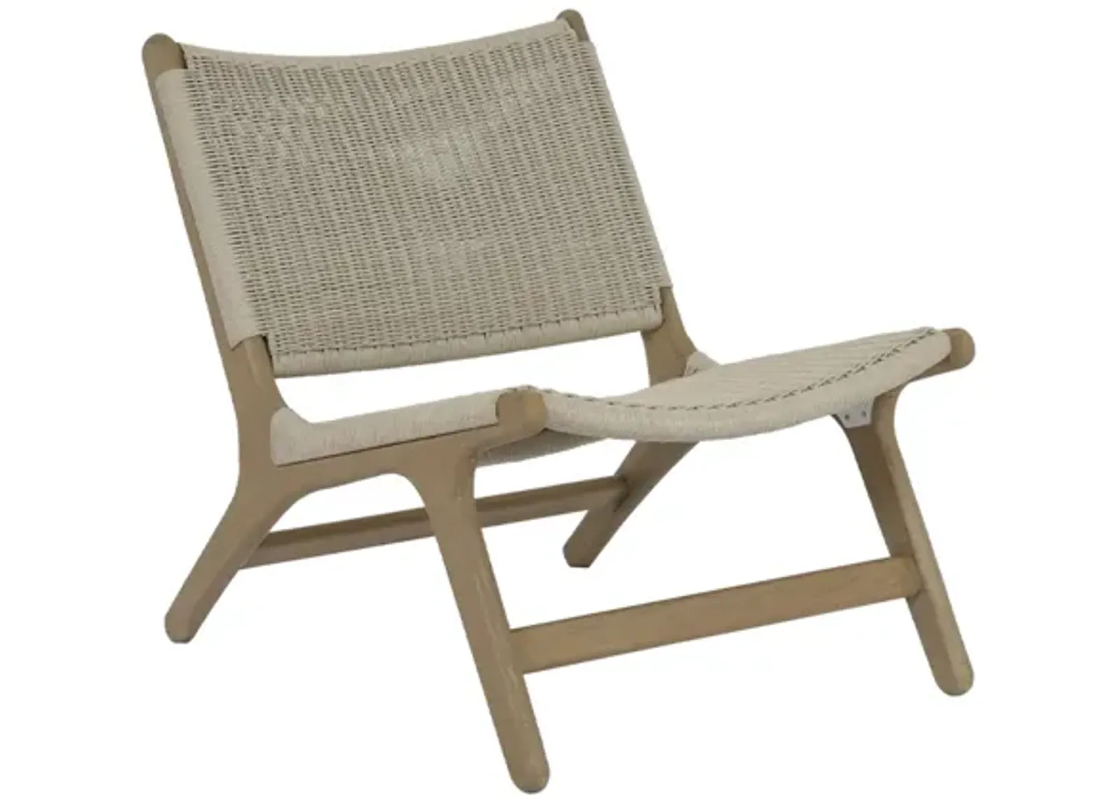 Coastal Teak Cushionless Accent Chair