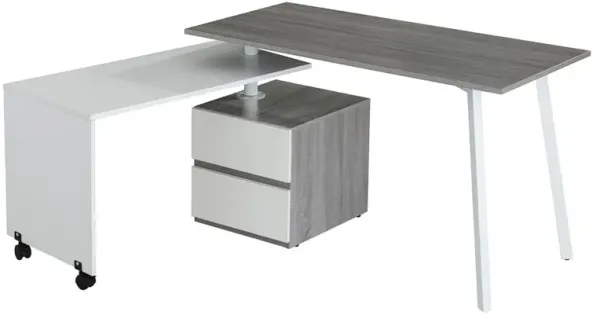 Techni Mobil Rotating Multi-Positional Modern Desk . Color: Gray