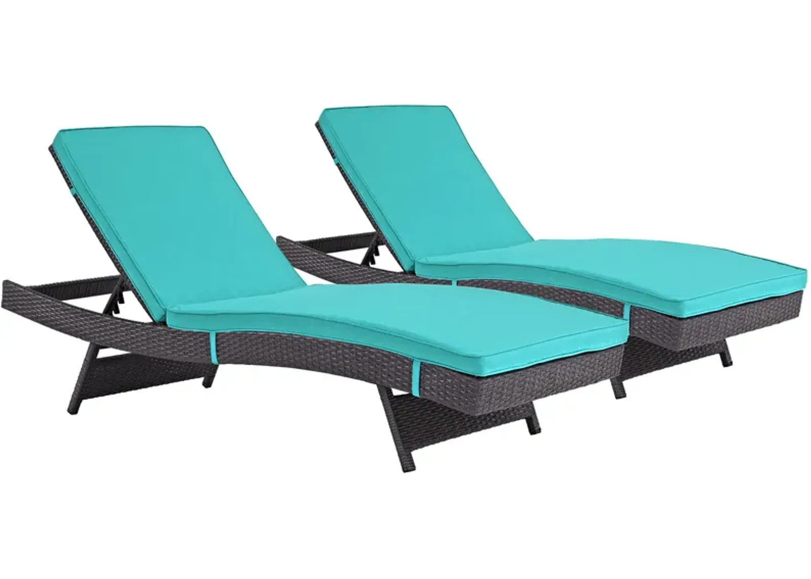 Turquoise Convene Chaise Outdoor Patio Set of 2