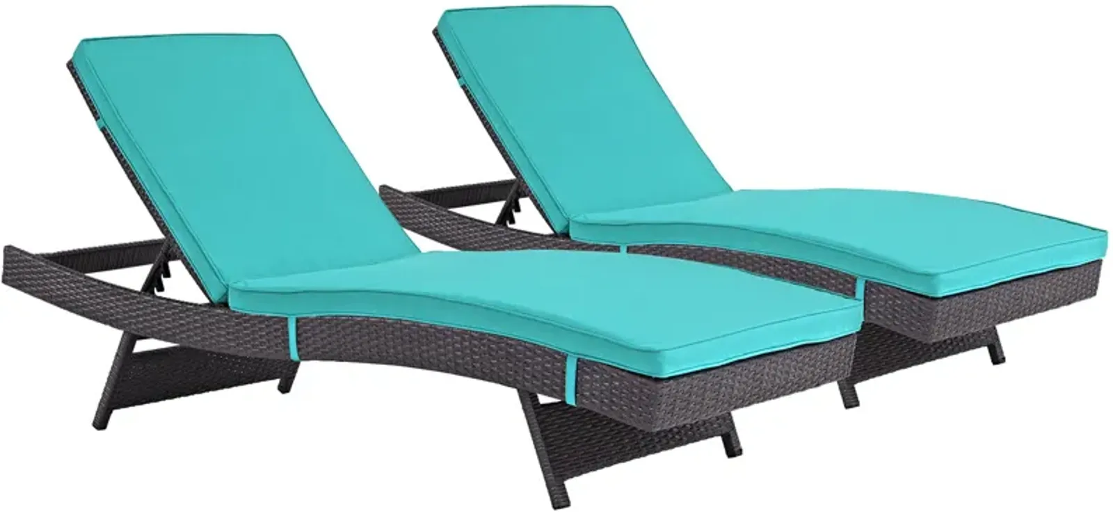 Turquoise Convene Chaise Outdoor Patio Set of 2