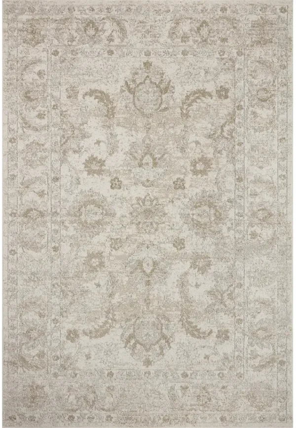 Odette Ivory/Beige 9'2" x 9'2" Round Area Rug