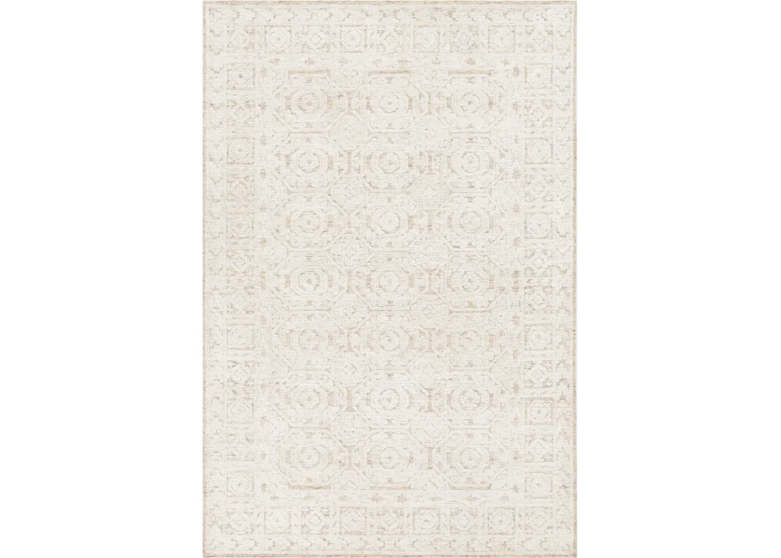 Louvre LOU-2301 8' Round Brown Rug