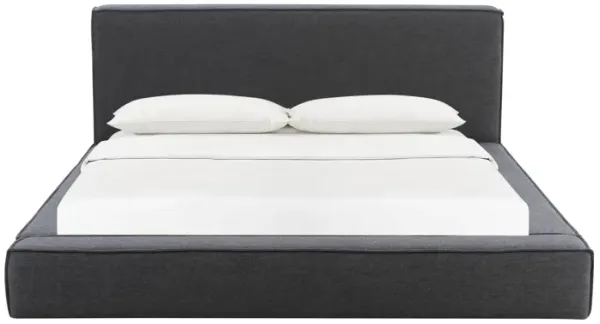 Olafur Black Linen King Bed