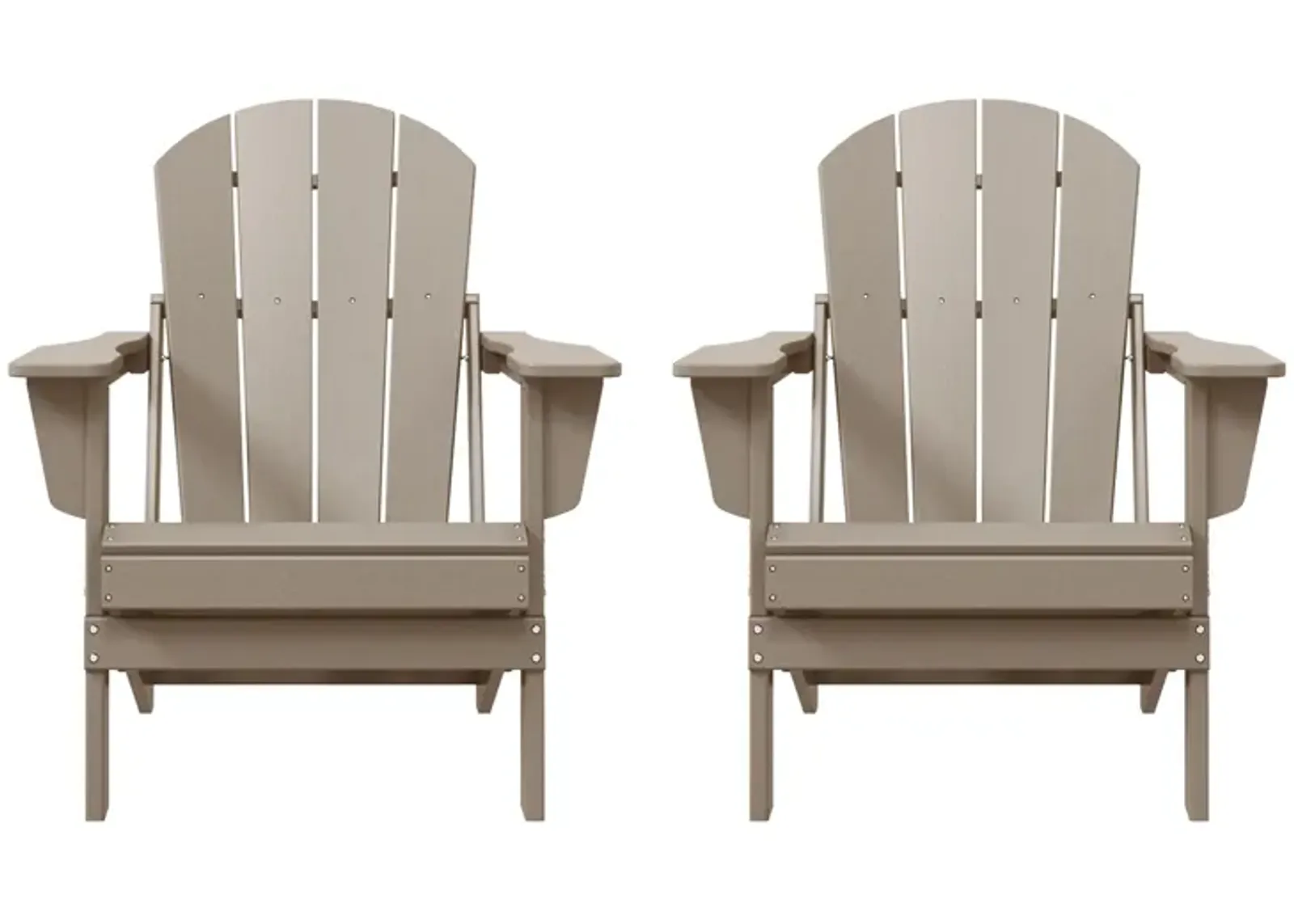 WestinTrends Westintrends 2 piece set outdoor folding Poly Adirondack chair