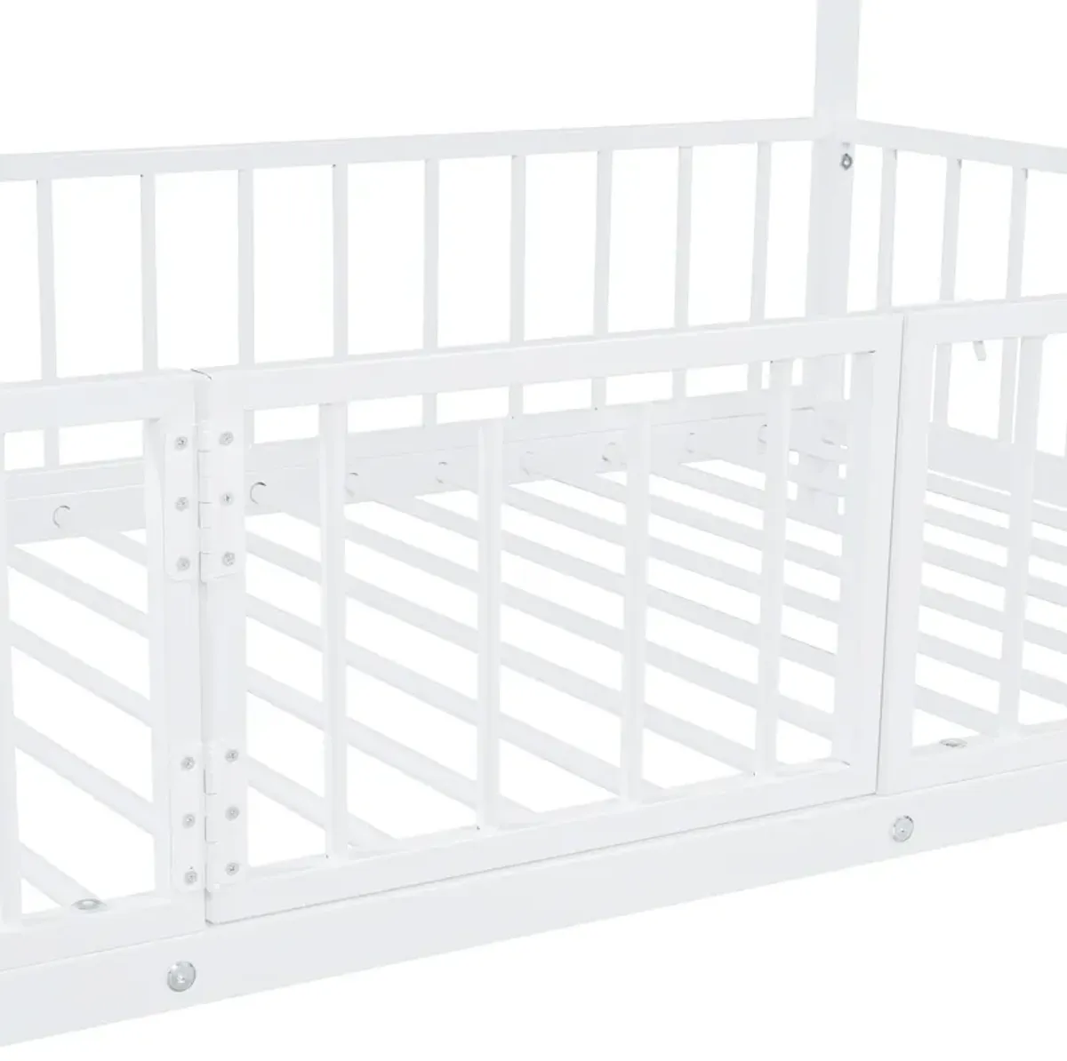 Merax Metal Bunk Bed with Slide and Guardrails