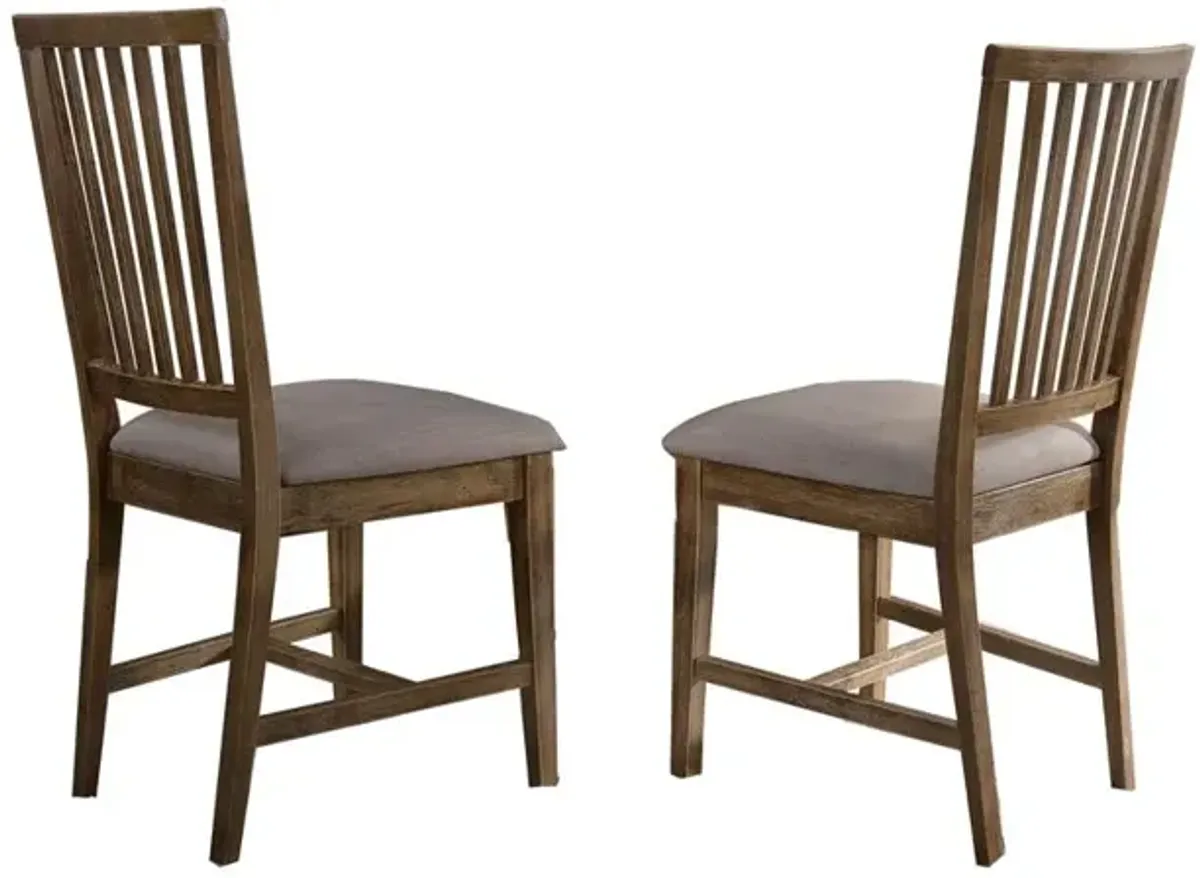 Best Master Furniture Venus 19 Wood Dining Chair In Natural Oak (Set Of 2)