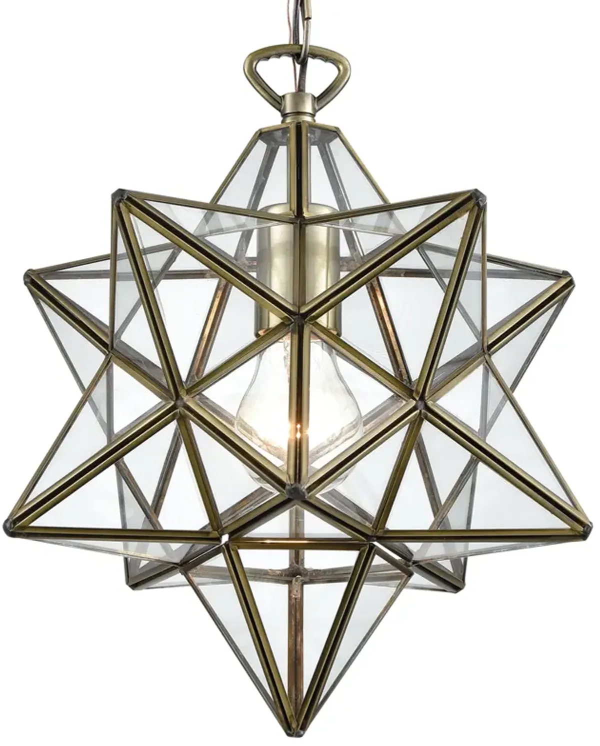 Moravian Star Gold 12'' Wide 1-Light Mini Pendant