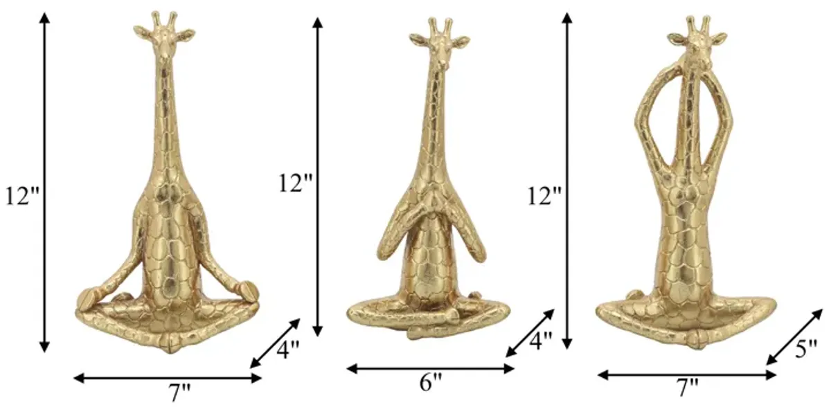 Yoga Giraffe Figurines (Set of 3)