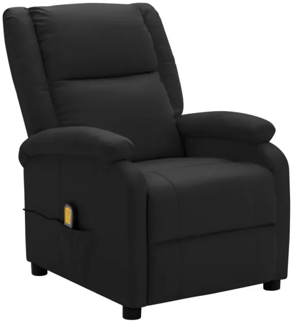 Massage Chair Black Faux Leather