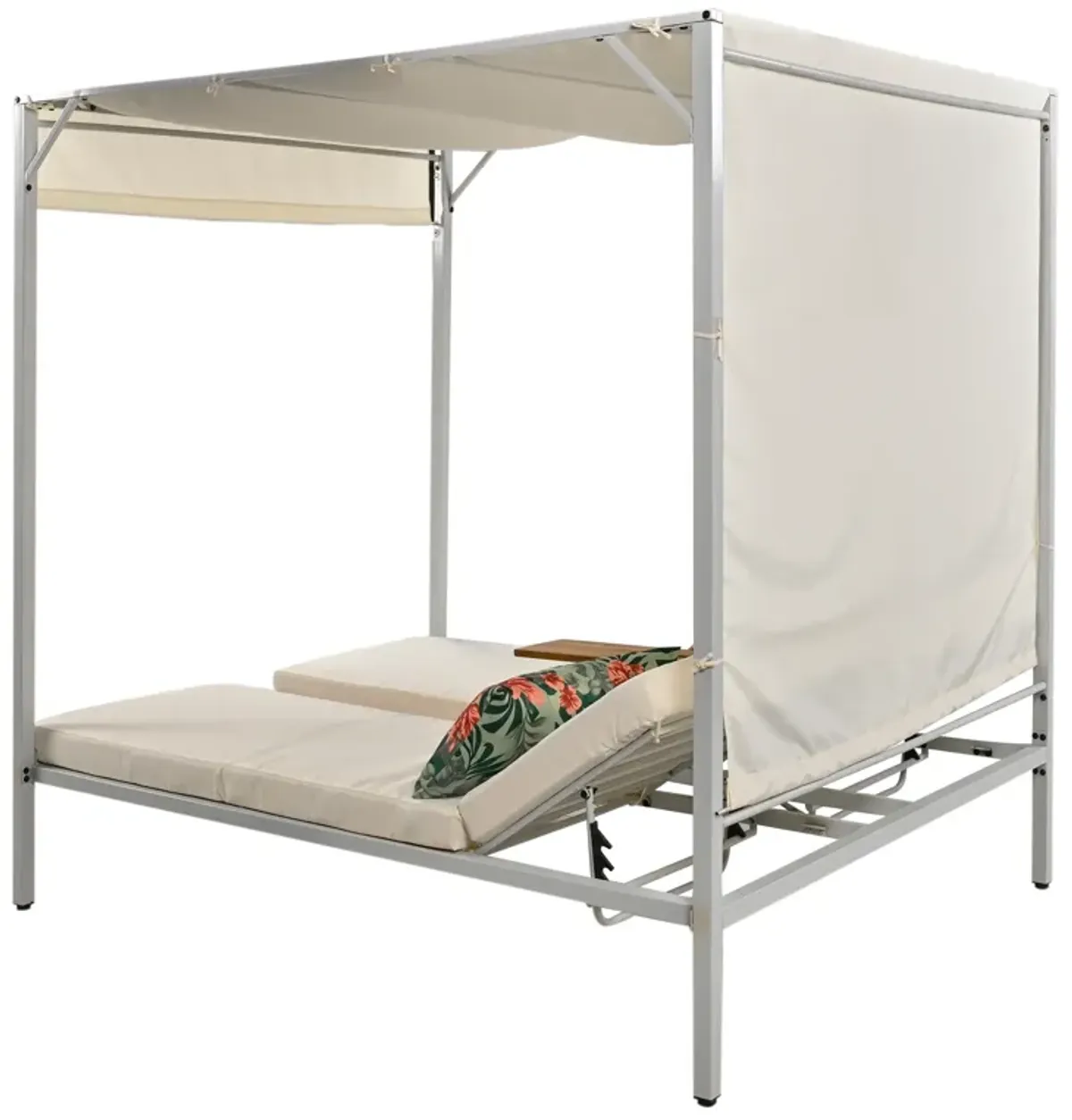 Merax Outdoor Patio Sunbed Daybed with Cushions