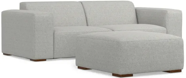 Rex 2-Seater Modular Sofa and Ottoman Set in Tightly Woven Performance Fabric