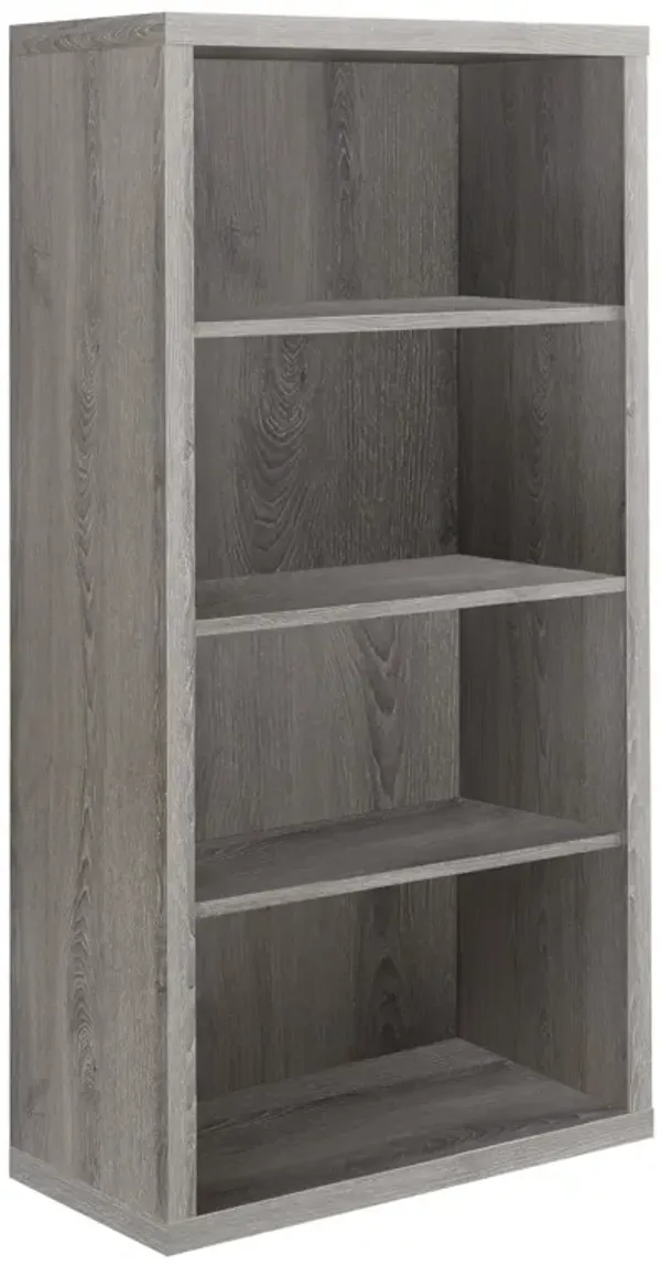 Monarch Specialties I 7060 Bookshelf, Bookcase, Etagere, 5 Tier, 48"H, Office, Bedroom, Laminate, Brown, Contemporary, Modern