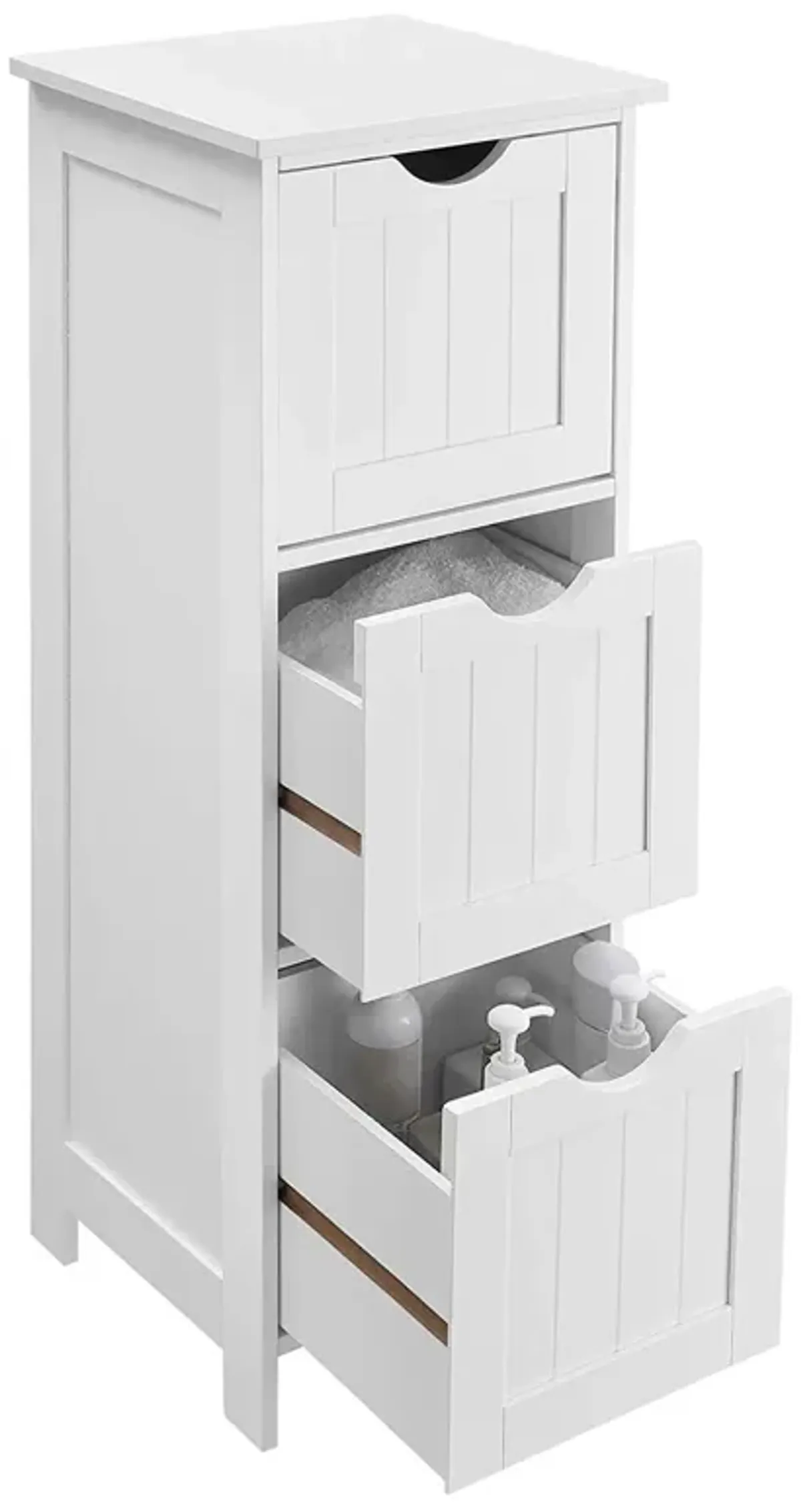 Free-Standing Bathroom Cabinet with 3 Drawers for Floor Storage