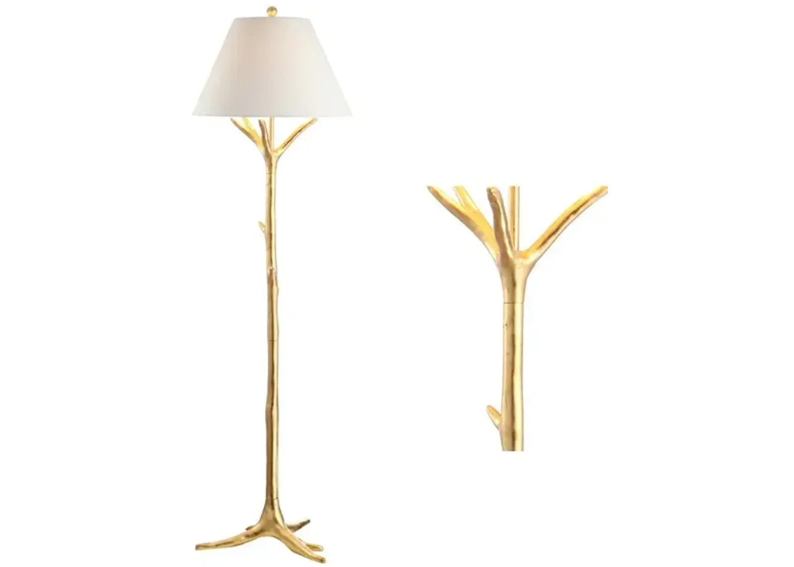 Arbor Faux Bois Resin LED Floor Lamp