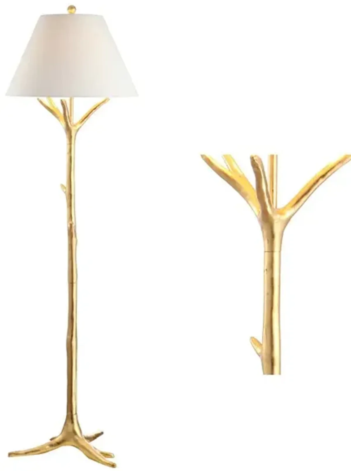 Arbor Faux Bois Resin LED Floor Lamp