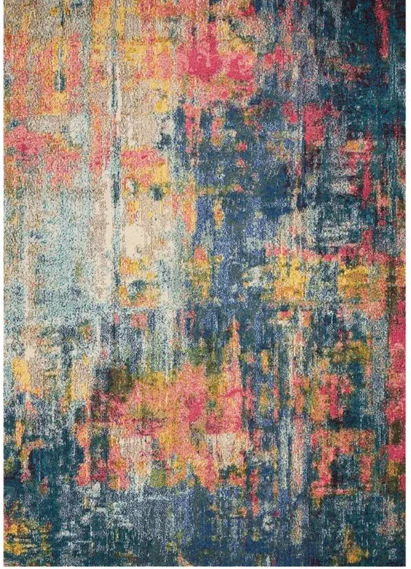 Celestial CES09 Blue/Yellow 5'3" x 7'3" Rug