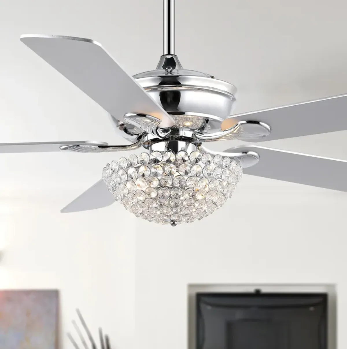 Cammy 3-Light Traditional Transitional Iron LED CEILING FAN