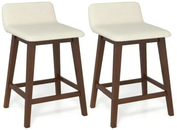 Hivvago 24 Inch Counter Height Bar Stools Set of 2 with Low Back