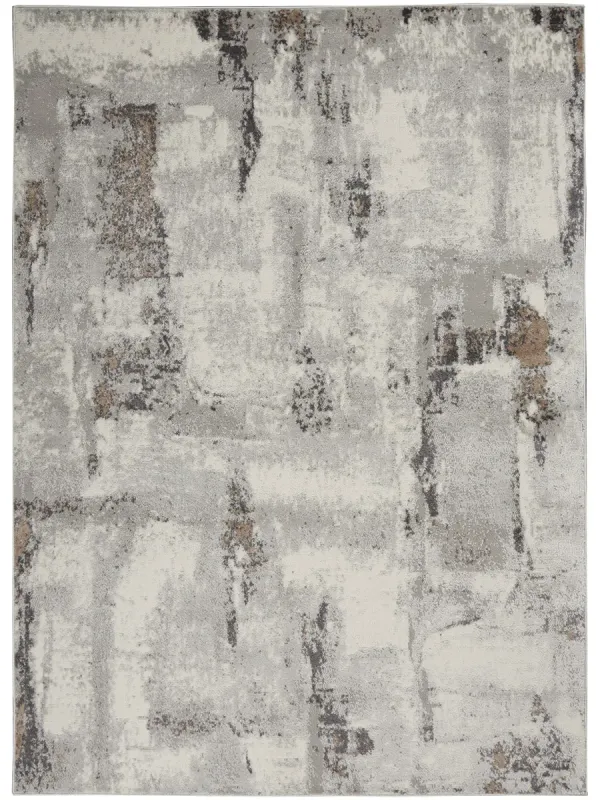 Elation ETN06 Gray/Ivory 5'3" x 7'3" Rug
