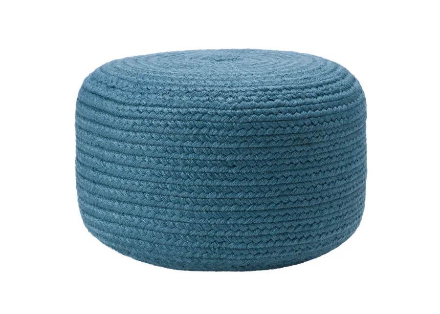 Saba Solar Pouf in Blue Mirage