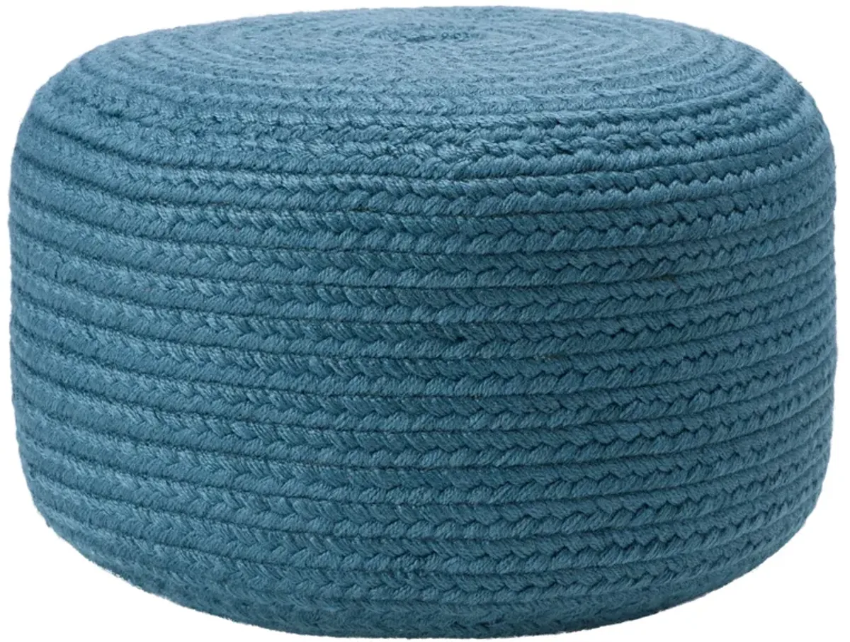 Saba Solar Pouf in Blue Mirage