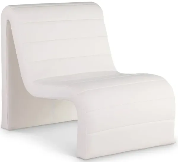 Meridian Furniture Ivy Cream Vegan Leather Accent Chair